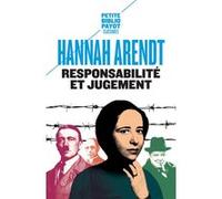 Hannah Arendt – Responsabilité et jugement – Traduction Jean‑Luc Fidel – Poche (Payot)