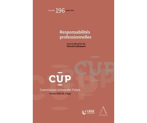 Responsabilités professionnelles 2020 - Vincent Callewaert - Anthemis - broché - Etude