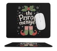 Responsable De La Paie De Noël Tapis Souris Douce Mouse Pad Durable Tapis De Souris pour Travail Maison Gamer 25X30Cm