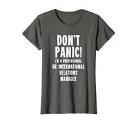 Responsable des Relations internationales RH T-Shirt, Femme, Asphalte, M