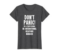 Responsable des Relations internationales RH T-Shirt, Femme, Chiné Foncé, M