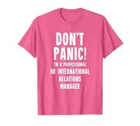 Responsable des Relations internationales RH T-Shirt, Homme, Rose Chiné, L