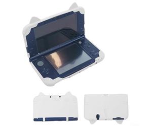 Responsive-Touch Coque de protection en silicone pour Nintendo 3DS XL LL avec texture agréable au toucher et renforcement intégral du périmètre Blanc