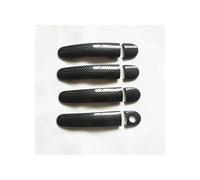RESPUNEKBAH Accessoires Poignée De Porte Pour SEAT Pour Leon 1M MK1 1P MK2 Pour Cupra FR Poignées De Porte En Plastique Imitation Fibre De Carbone(4DK-1)