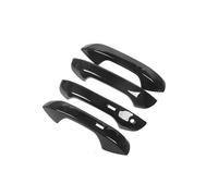 RESPUNEKBAH Extérieur Fibre Carbone Noir Pour VW Pour Caddy MK4 4 2020 2021 2022 Chrome Poignée De Porte Accessoires De Voiture Autocollants(Black 4 handle)