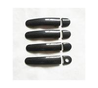 RESPUNEKBAH Garniture De Couvercle De Poignée Pour VW Pour Polo Mk4 Mk5 6R Accessoires Poignées De Porte Couvre-poignées En Plastique Imitation Fibre Carbone(4DK-1)