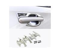 RESPUNEKBAH Garniture Poignée Porte Protection Pour Toyota Pour RAV4 XA50 2019 2020 2021 2022 ABS Carbone/chrome Accessoires Extérieurs Latéraux Voiture 4 Pièces(Chrome 1)