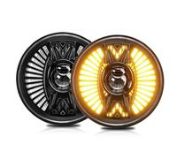 RESPUNEKBAH Pour Hummer 4x4 DRL Phare 9-32V 7 Pouces LED Phare Rond Projecteur Len 240W Haute Puissance H4 (2 Pcs)