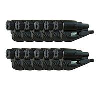 resqme The Original Emergency Keychain Car Escape Tool, 2-in-1 Seatbelt Cutter and Window Breaker, Made in USA, Pack of 12, Black - Compact Emergency Hammer