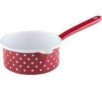 Ress Country Pünktchen Rouge Casserole Ø14cm, 0.75 litre avec bec verseur Emaille Induction