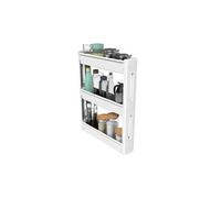 Resserre mobilo XS extra étroite - 4 roulettes - Blanc - 55.2 x 12 x H 70.5 cm