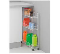 Resserre sur roulettes 3 paniers fino blanc