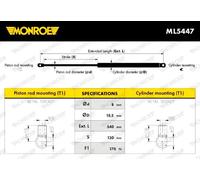Ressort à gaz de lunette arrière ML5447 MONROE pour HONDA CR-V I