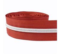 Ressort de Compression Kit de réparation fermetures à glissière en Nylon imprimé, 2 pièces, 2/3/5M, 5 #, décoratif, for sac bagages, rouleau bobine, fermeture arc-en-ciel(RedSkyColorWhite,5Meters)