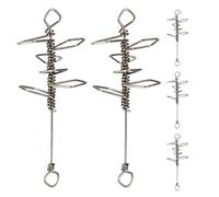 Ressort de leurre souple Twist Lock, ressort de barre de centrage | Accessoires de pêche leurre 5X,Hameçon de centrage Crochet de pêche en acier inoxydable pour pêche en mer Bateau de pêche à la carpe