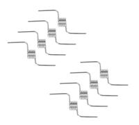 Ressort de Porte de Réfrigérateur 8 Pièces, Structure à Cinq Spires | Alignement Précis, Conception Non 90 Degrés, pour Porte et Poutre Centrale, Entretien Domestique, Argenté