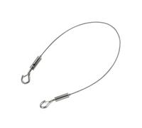 Ressort de tension à double crochet, Kit de câbles métalliques 3 pièces 1,5 mm en acier inoxydable, élingue, mousqueton à ressort, longe sécurité antichute, câble corde linge réglable et résistant