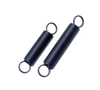 Ressort de tension en acier à ressort, double spire fermée, en forme de L, Diamètre du fil 0.9mm Diamètre extérieur 6mm Longueur 30mm, 5 pièces, Noir, 0.9x6x30mm