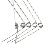 Ressort de torsion gauche 304 SUS, 5 pièces, diamètre du fil: 1,8mm, rappel et réinitialisation, ressort en V, tours 1/2/3/4/5(3Lap(Left),14mm/1.8mm(45Angle))