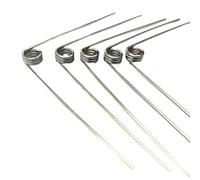 Ressort de torsion gauche, 5 pièces, diamètre du fil: 0,8mm, rappel et réinitialisation, ressort en V, tours: 1/2/3/4/5 tours, 304SUS(5Lap(Left),10mm/0.8(45°))