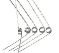 Ressort de torsion gauche, 5 pièces, diamètre du fil: 1,5mm, rappel et réinitialisation, ressort en V, tours: 1/2/3/4/5 tours, 304SUS(4Lap(Left),10mm/1.5mm(60°))
