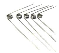 Ressort de torsion gauche, diamètre du fil: 0,7mm, 5/10pièces, ressort, rappel et réinitialisation, tours en V, 1/2/3/4/5, 304 SUS(2Lap(Left),8mm/0.7mm(180Angle))