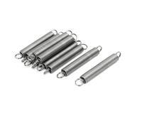 sourcing map Ressort de Traction Ressort de Tension Ressorts d'Extension 0.8mmx8mmx60mm 304 Inoxydable Acier Argenté 10pcs