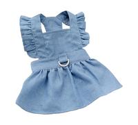 Ressort et été convenables de Conception à la Mode de Tissu Bleu-Clair de Polyester de Robe d'animal familier (S)