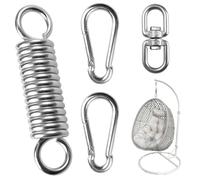Ressort Oscillant pour Fauteuil Suspendu, Ressort de Suspension avec | 2 Mousquetons et Crochets Pivotants à 360 °, Kits de Suspension à Ressort pour les Chaises Suspendues, Hamacs, le Yoga Aérien