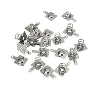 ressort, petit ressort, ressort de torsion, Ressorts métalliques, 10 paires, plaques de contact de remplacement for batteries, argent, 14,5 x 9 mm