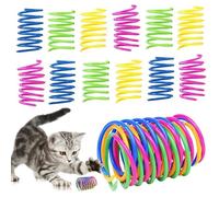 Ressort pour Chat, Ressort pour Chat 32PCS, Ressort en Spirale de Couleur, Interaction avec Le Chat, Attirer L'attention du Chat,
