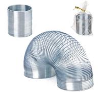 Ressort slinky plastique métal ou multicolore arc-en-ciel, nostalgie des années 90 et 2000, ondamania, Addictif et antistress (métal 3,5 cm)