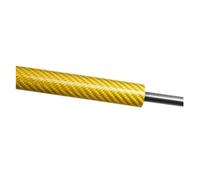 Ressort Vérin À Gaz pour Citroen DS 4 2010-2018 Capot Avant Moteur Modification Support Levage À Gaz Bras Tige D'hélice Ressort 1 Pièce Amortisseur Capot Ressorts À Gaz(Yellow Carbon Fiber)