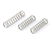 Ressorts de compression, 0.6mm x 8mm x 50mm, 0.6mm Fil Diamètre, 8mm OD, 50mm Longueur libre, Acier inoxydable, 10 Pièces