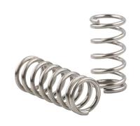Ressorts de compression Acier inoxydable, 22mm OD, 1.6mm Fil Diamètre, 20mm Longueur libre, Couleur argent, 10 Pièces