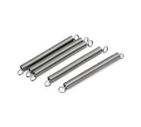 Ressorts de Tension en acier inoxydable, 5 pièces, ton argent(0.8mmx8mmx45mm)
