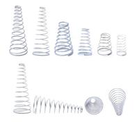 Ressorts Ressorts métalliques, 10 pièces, ressorts de tour, ressorts de rappel coniques, acier inoxydable 304, ressort de pression conique, WD 0,3-0,8 mm(10pcs 0.6 * 5-9 * 12mm)