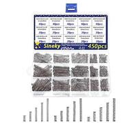 Ressorts Ressorts métalliques, 450 pièces, ressorts de rappel en acier inoxydable 304, assortiment de 15 tailles différentes, diamètre extérieur 4-6 mm, longueur 10-30 mm.