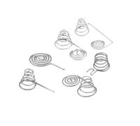 Ressorts Ressorts métalliques, 5 pièces, bobines négatives et positives for piles AA, plaque de contact, ressort en fil de nickel(FW-DCTHFZ9X23)