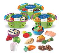 Ressources d'apprentissage New Sprouts Boucard de panier des aliments sains - 37 pices ges de 18 mois et plus de prtendent les aliments pour