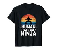 Ressources humaines Ninja Donne drôle Rétro Vintage T-Shirt