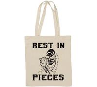 Rest In Pieces Sac fourre-tout en coton naturel Motif faucheuse Blanc