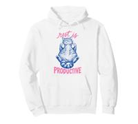 Rest is Productive Funny Lazy Cat Lover Nap Quote Sweat à Capuche