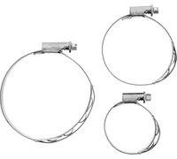 Restagraf - Assortiment de Colliers Métalliques à Vis à Réserve Élastique - Maintien Constant Même en Dilatation - Pour Tuyaux, Durites et Conduites de Diamètre 35 à 90 mm - Réf. 227571 - Sachet de 3