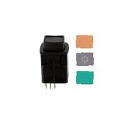Restagraf - Bouton Interrupteur Électrique Poussoir à 4 Couleurs - 4 Broches - Connexion Cosse Plate - Trou de Diamètre 16 mm - 1 A - 12 V - Réf. 6947 - Blister de 1