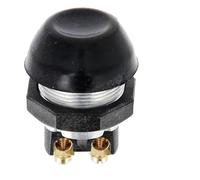Restagraf - Bouton Interrupteur Poussoir à Impulsion Étanche - 2 Bornes - Connexion à Visser - Trou de Diamètre 22,5 mm - 15/10 A - 12/24 V - Réf. 6971 - Blister de 1