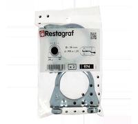 Restagraf - Bride d'Échappement en U - Collier de Serrage Métallique pour Tuyau d'Échappement Diamètre 38 mm - Fixation pour Ligne ou Silencieux - Compatible Auto, Utilitaire - Réf. 974