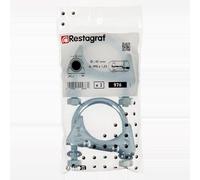 Restagraf - Bride d'Échappement en U - Collier de Serrage Métallique pour Tuyau d'Échappement Diamètre 45 mm - Fixation pour Ligne ou Silencieux - Compatible Auto, Utilitaire - Réf. 976