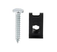Restagraf - Clip-Écrou à Pincer avec Vis Tête Cylindrique Bombée pour Tôle Non Taraudée - Vis 4,8 x 25 mm - Fixation sans Perçage - Idéal Carrosserie et Éléments Mécaniques - Réf. 220241