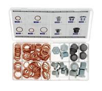 Restagraf - Coffret de Bouchons et Joints de Vidange Constructeur Compatible Multimarques - Assortiment Atelier - Idéal Interventions Courantes - Réf. 70138 - Coffret de 144 pcs
